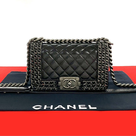 Chanel Boy Leather Shoulder Bag Style 9