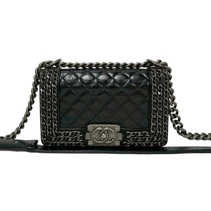 Chanel Boy Leather Shoulder Bag Style 9