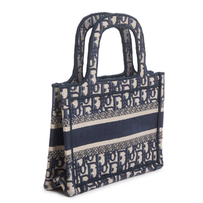 Christian Dior 2021 Blue Canvas Oblique Mini Book Tote