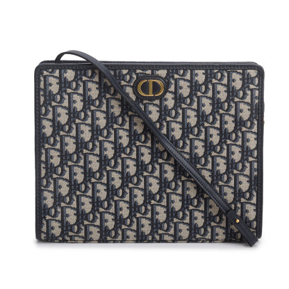 Christian Dior 2022 Blue Dior Oblique Jacquard Dea 30 Montaigne Pouch