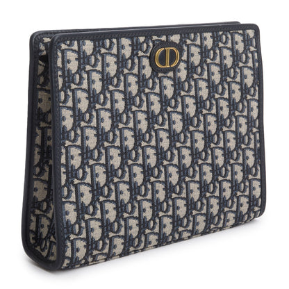 Christian Dior 2022 Blue Dior Oblique Jacquard Dea 30 Montaigne Pouch