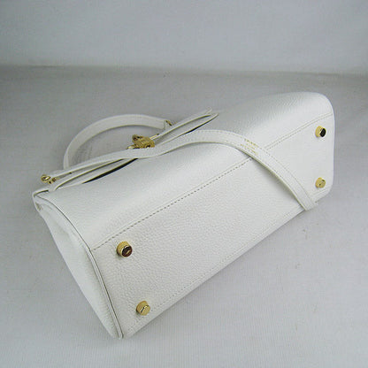 Luxury Hermes Kelly 32Cm Togo Leather Handbag 6108 White Golden