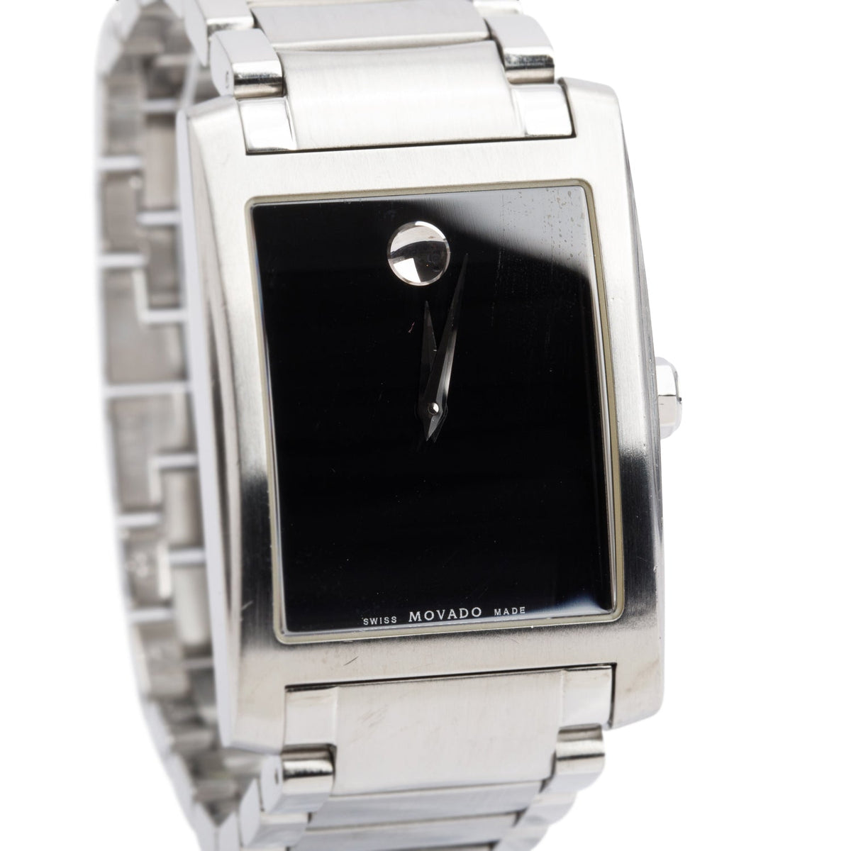 Movado Stainless Steel Certe Watch Black Dial