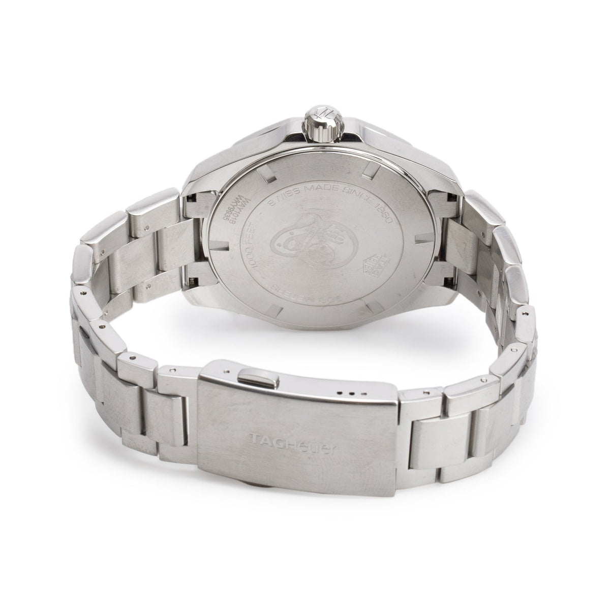 Tag Heuer 2021 Stainless Steel Aquaracer 44 MM Quartz Watch WAY101B Black Dial w/ Box & Papers