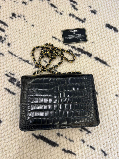 Chanel Crocodile Enveloppe Flap Bag