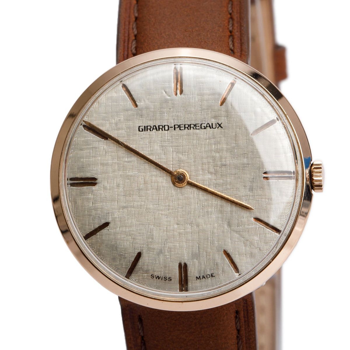 Girard Perregaux Vintage 18k Rose Gold 33 MM Manual Watch