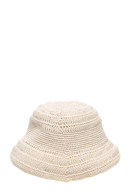 Fendi Cream and Gold Embroidered Hat SZ M/L