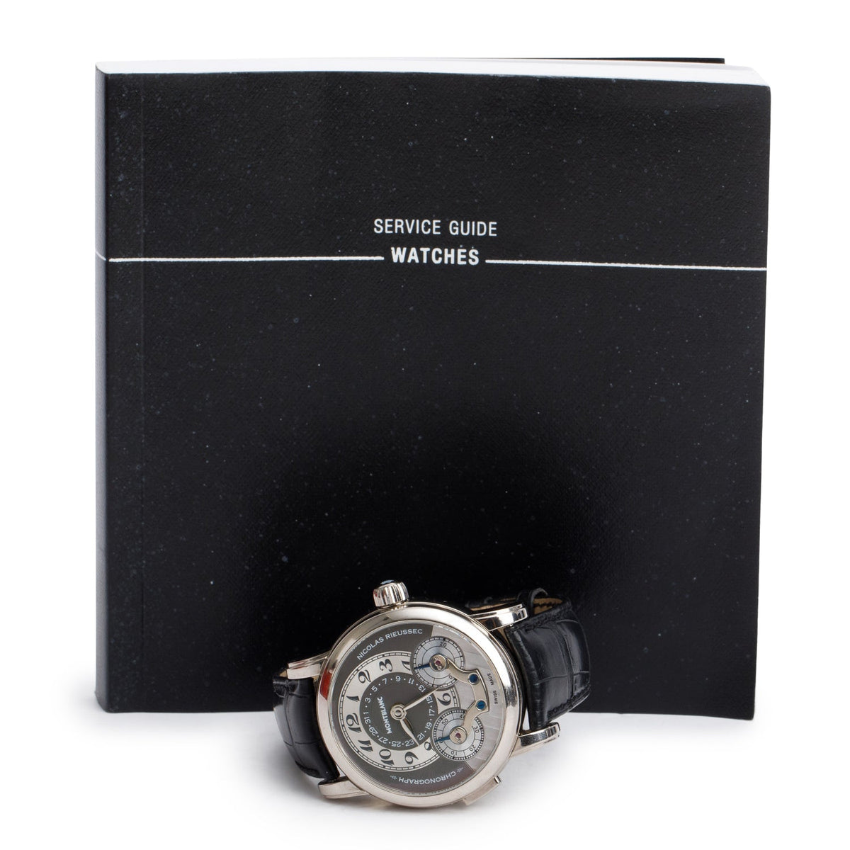 Montblanc 2022 Limited Edition 18k White Gold Nicolas Rieussec 43 MM Chronograph Automatic Watch Silver/Grey Dial 102333 w/ Papers