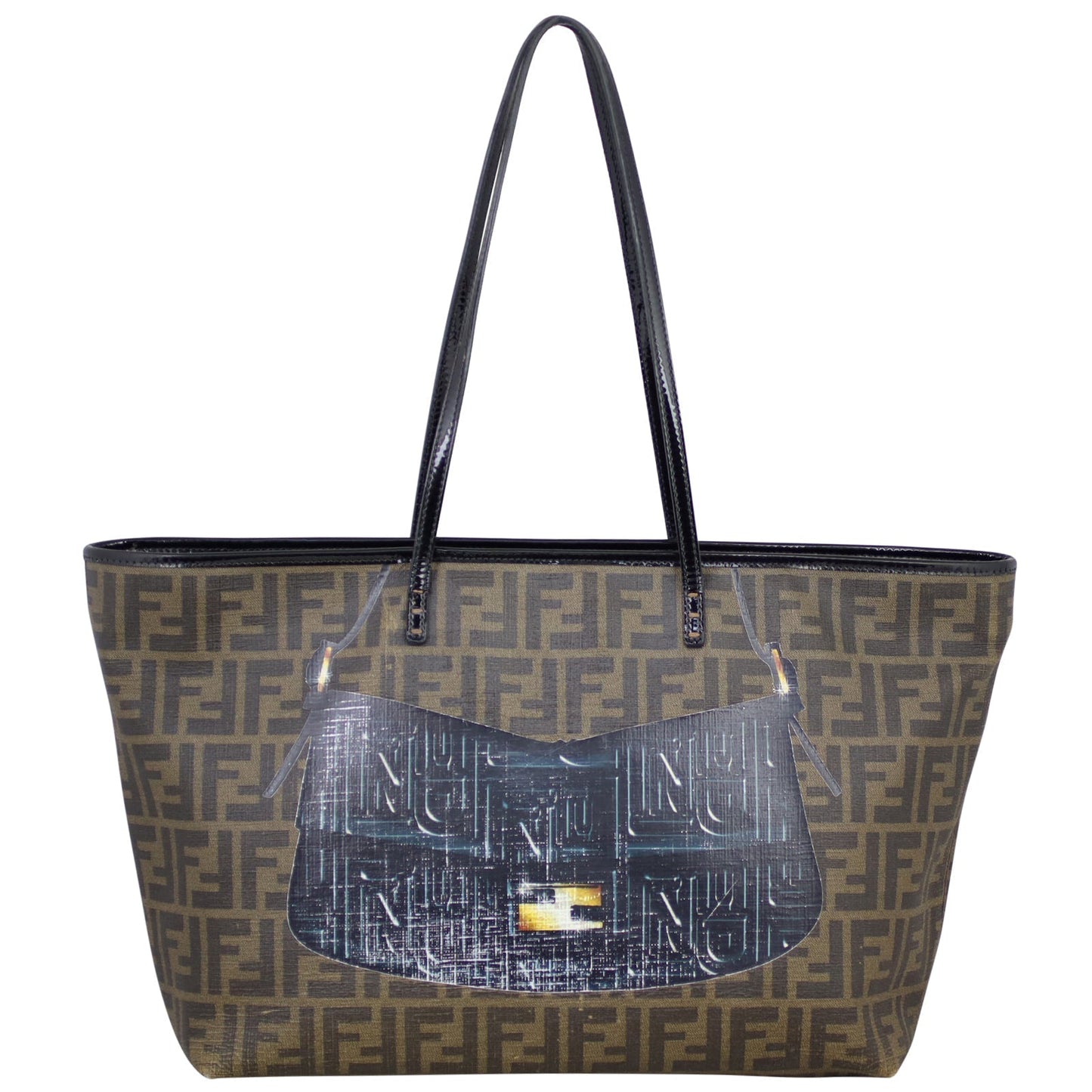 Fendi Zucca Roll Tote Mamma Baguette Print