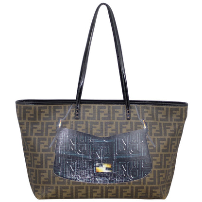 Fendi Zucca Roll Tote Mamma Baguette Print