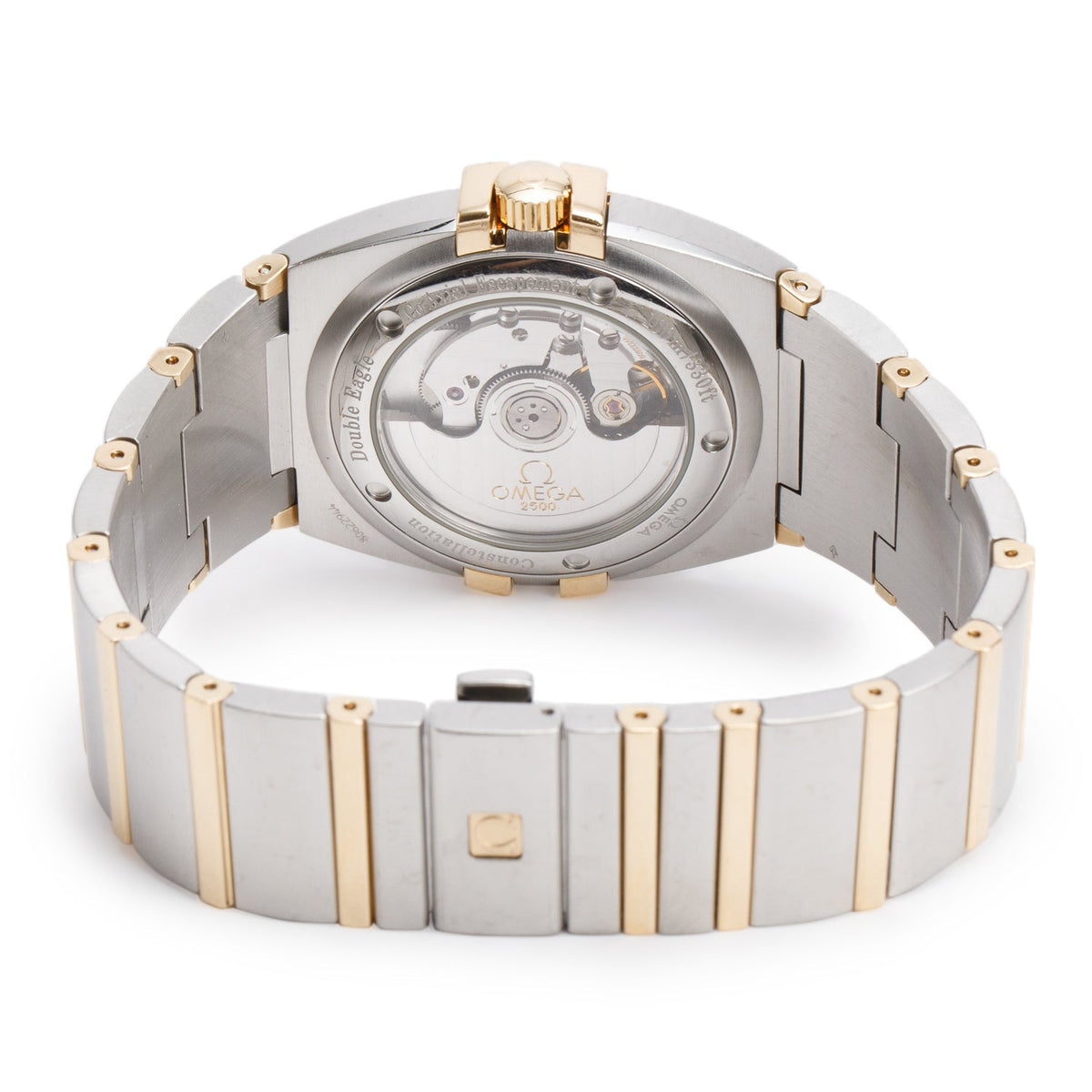 Omega Stainless Steel & 18k Yellow Gold Constellation 38 MM Co-Axial Chronometer Automatic Watch Gold Dial