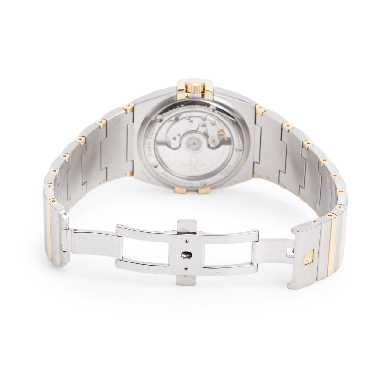 Omega Stainless Steel & 18k Yellow Gold Constellation 38 MM Co-Axial Chronometer Automatic Watch Gold Dial