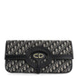 Christian Dior Oblique Fold Over Clutch Blue
