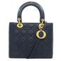 Christian Dior Handbag Calfskin Navy Lady Dior 2WAY Women