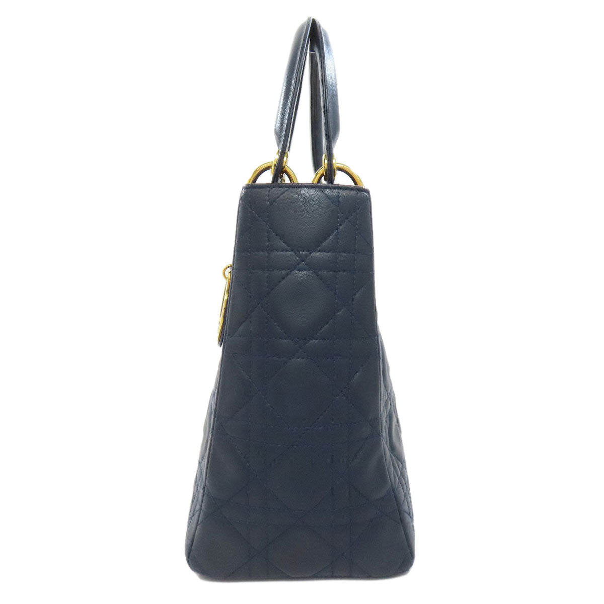 Christian Dior Handbag Calfskin Navy Lady Dior 2WAY Women