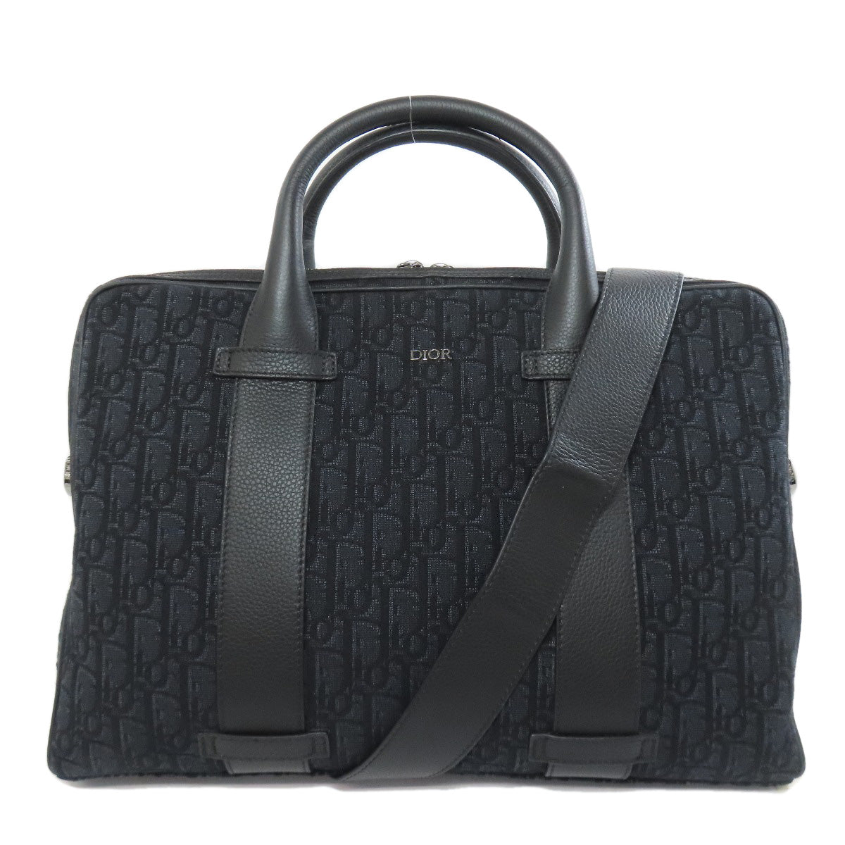 Christian Dior Business bag canvas black Trotter Pattern 2WAY
