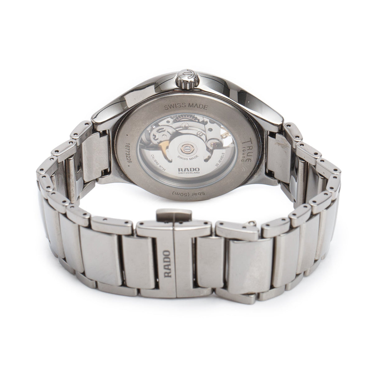 Rado Ceramic True Round 40 MM Open Heart Automatic Watch Grey Dial
