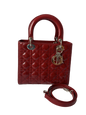 Lady Dior Medium Bag Red Patent Leather