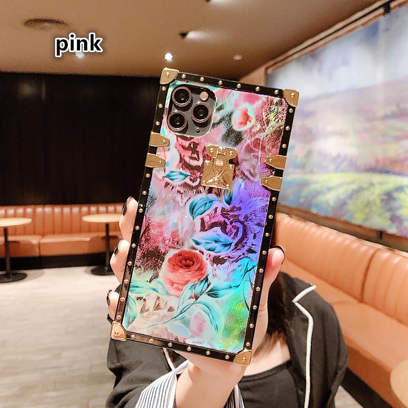 Retro Blu-ray flower  lanyard phone case