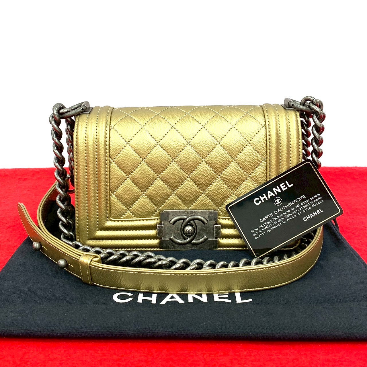 Chanel Boy Caviar Shoulder Bag Style 4