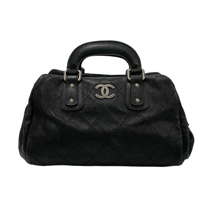 Chanel Boston Duffel bag Matt caviar skin black Matrasse