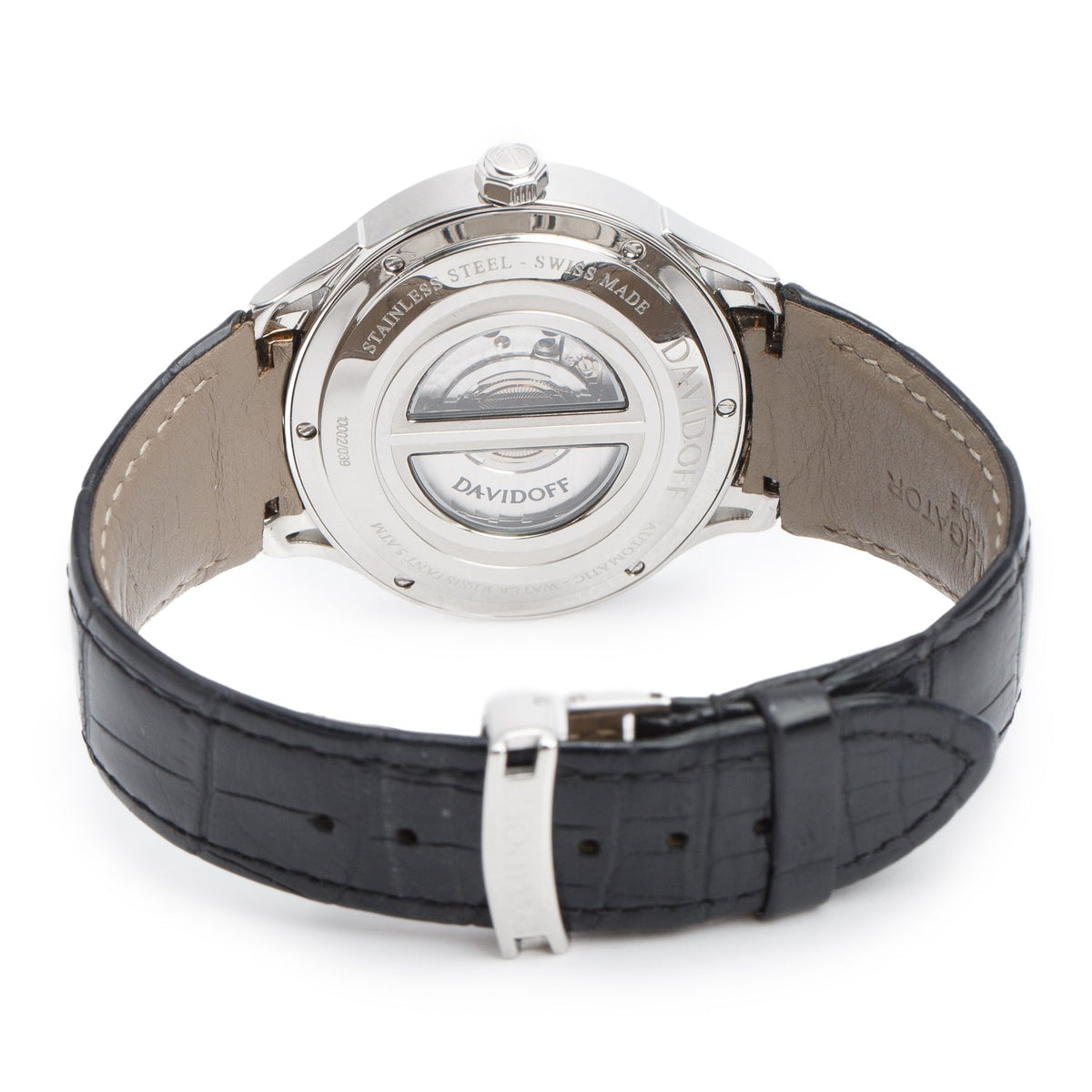 Davidoff Very Zino 44 MM Chronograph Automatic Watch, Black Dial 10002