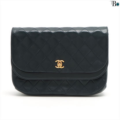 Chanel Blue Leather Timeless handbag bag