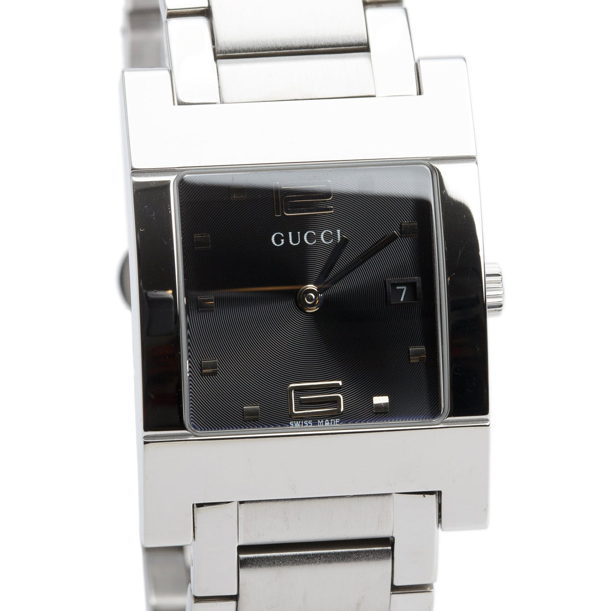 Gucci Stainless Steel 7700 Series Quartz Watch Blue Dial