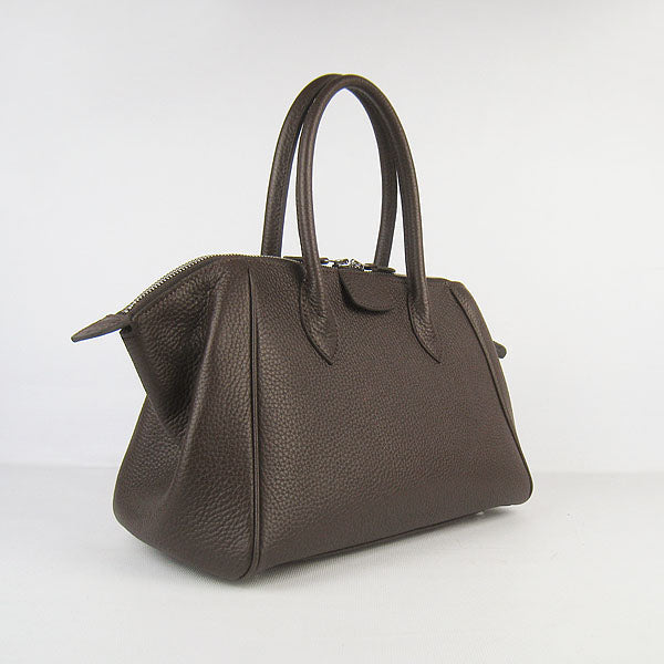 Luxury Hermes Paris Bombay Victoria Handbag Dark Coffee
