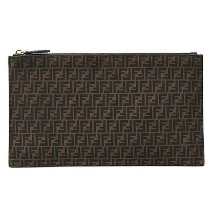Fendi Zucca Leather Clutch Bag