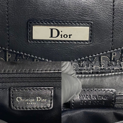 Dior Shoulder Bag Leather, Canvas black Trotter Pattern Street chic Women
