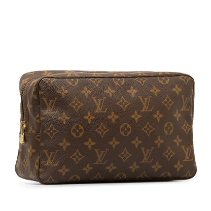 Brown Louis Vuitton Monogram Trousse Toilette 28 Clutch Bag
