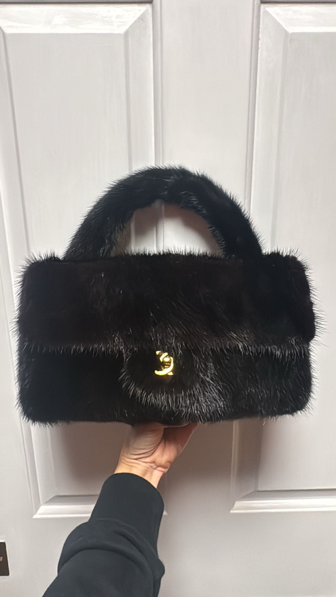 Rare Chanel 100 Mink Child Kelly Flap Bag 1994