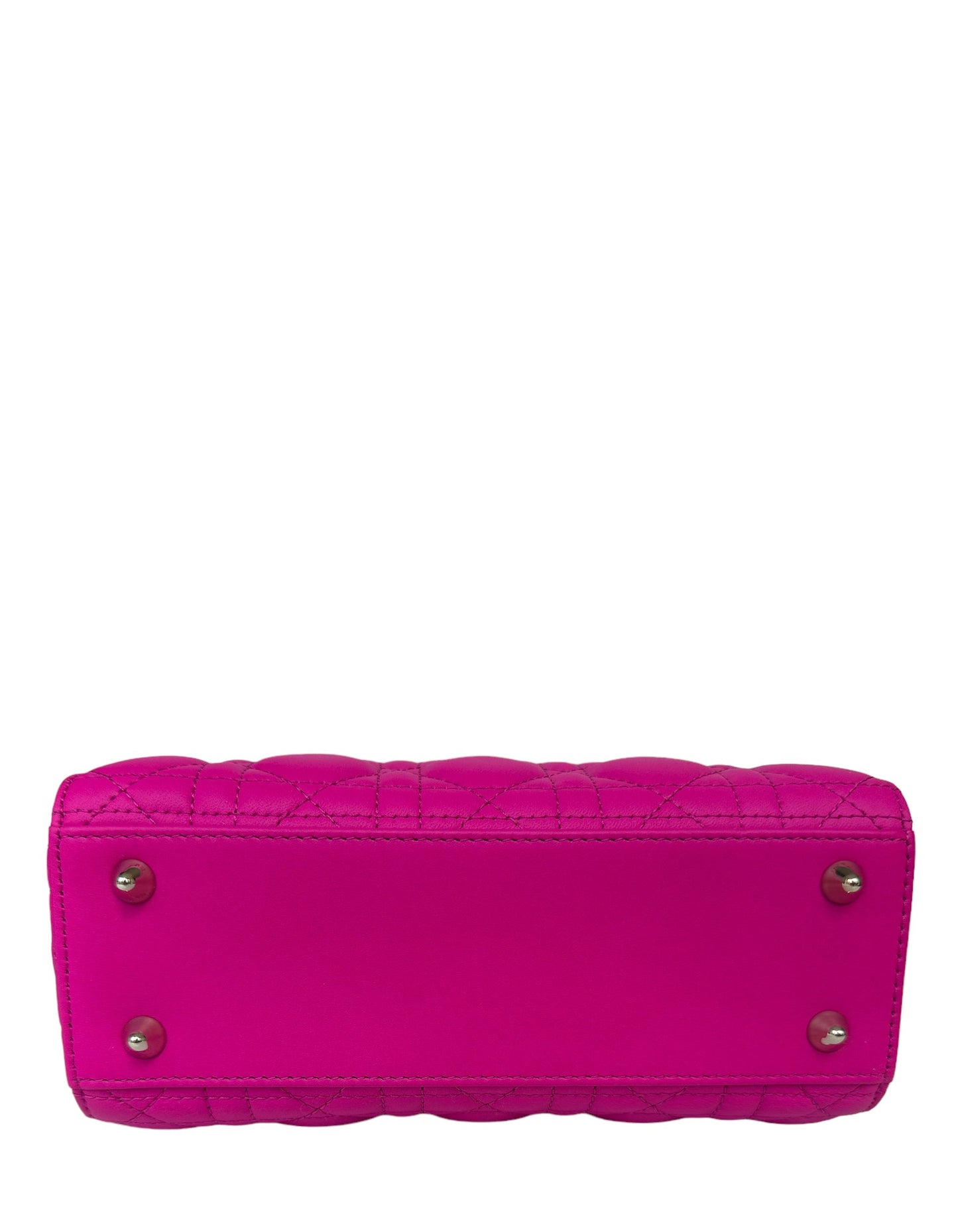 Dior 2023 Pink Leather My Abcdior Small Lady Dior Bag