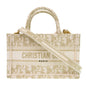 Christian Dior Handbag canvas white oblique book tote mini