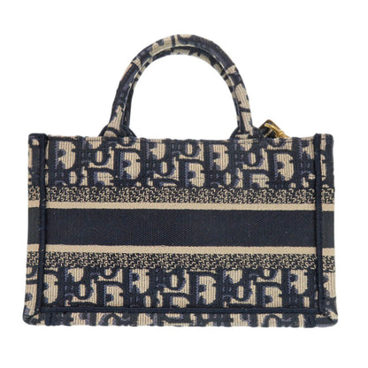 Christian Dior Handbag canvas Navy oblique book tote mini
