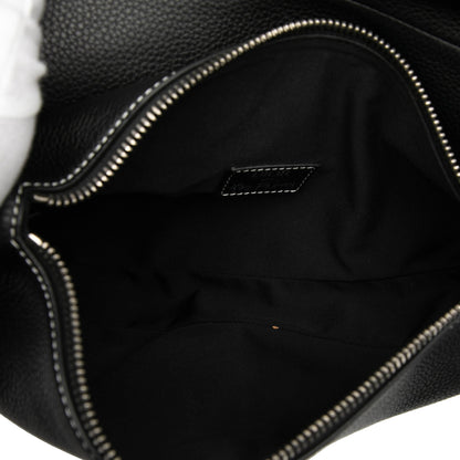 Black Dior Alex Foxton Grained Calfskin Saddle Bag