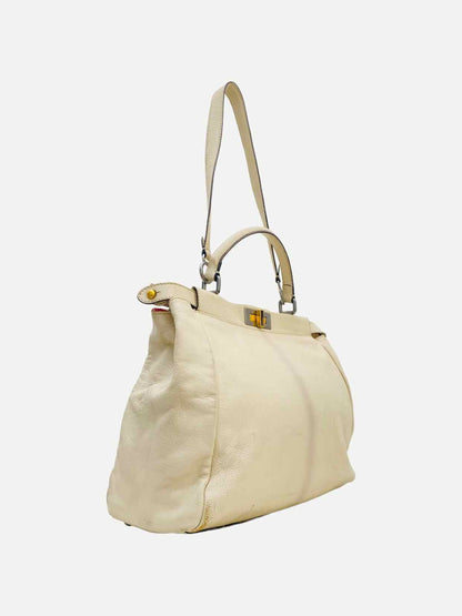 FENDI Peekaboo Off-white Top Handle