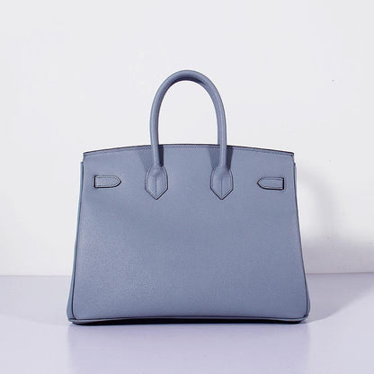 Luxury Hermes 35Cm Birkin Bag Epsom Leather Blue Lin Gold