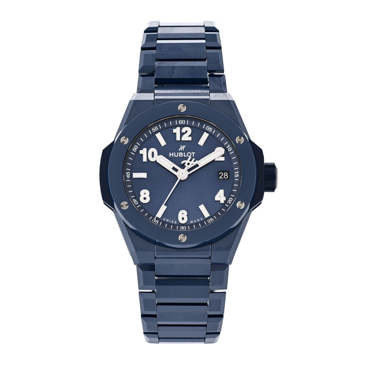 Ceramic 38mm Big Bang Integrated Time Only Automatic Watch Blue 457.EX.7170.EX