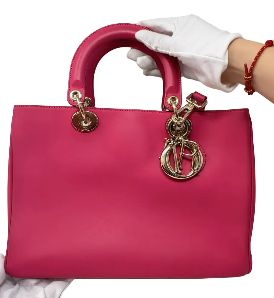 Dior Leather Handbag Dior Pink In Leather B21-66