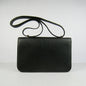 Luxury Hermes Calf Leather Message Bag Black Golden