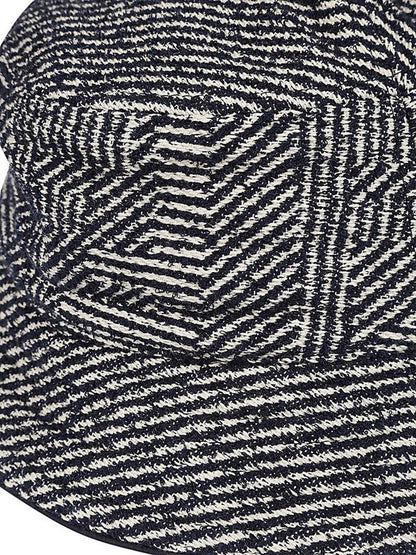 Fendi Navy/White Woven Bucket Hat