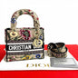 Dior Shoulder Bag canvas beige Lady Dee-Lite Mini