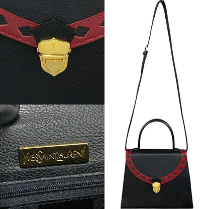 Saint Laurent Leather Red Handbag Style 24