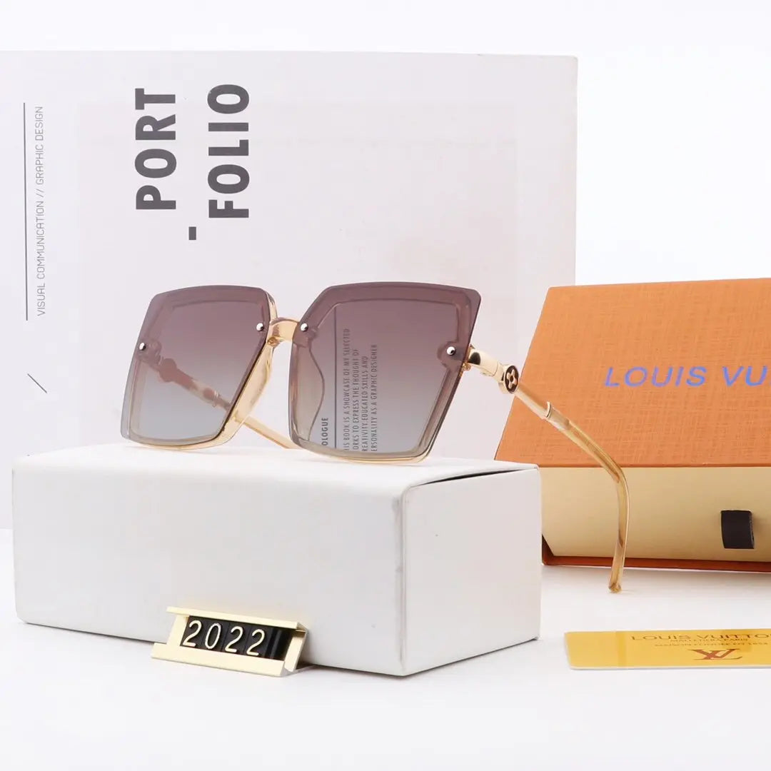 5 COLORS LETTER DECORATION SQUARE POLARIZED SUNGLASSES
