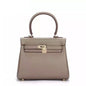 Luxury Hermes Kelly 25Cm Togo Leather Bag Grey Gold