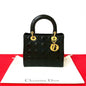 Dior Handbag Patent leather black Lady Dior