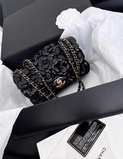 Chanel Lambskin Black Shoulder Bag Style 15