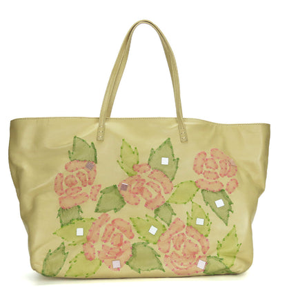 Fendi Leather Tote Bag Beige Pink